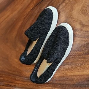 Steven New York Womens Kimbel Slip On Sneakers Beige White Faux Fur